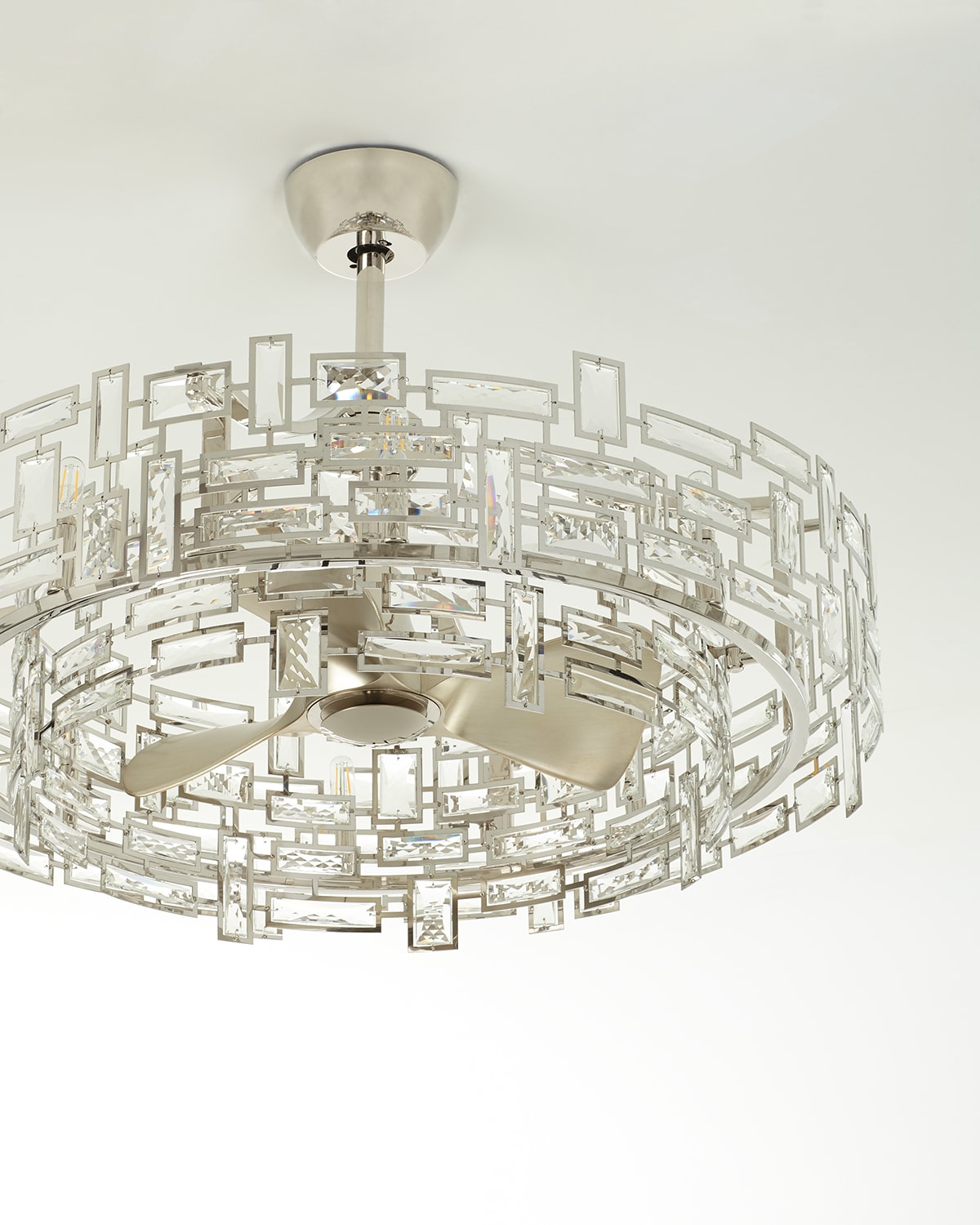 John-richard Collection 8-light Crystal Trim Fandelier In Silver
