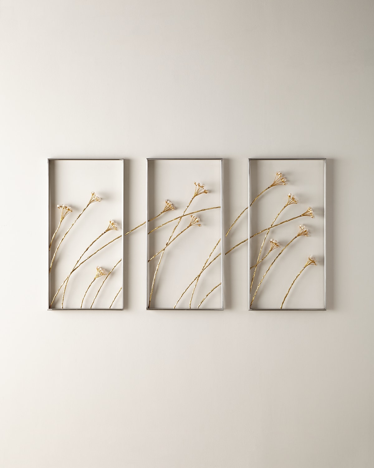 John-richard Collection Windswept Triptych, Set Of 3 In Gold