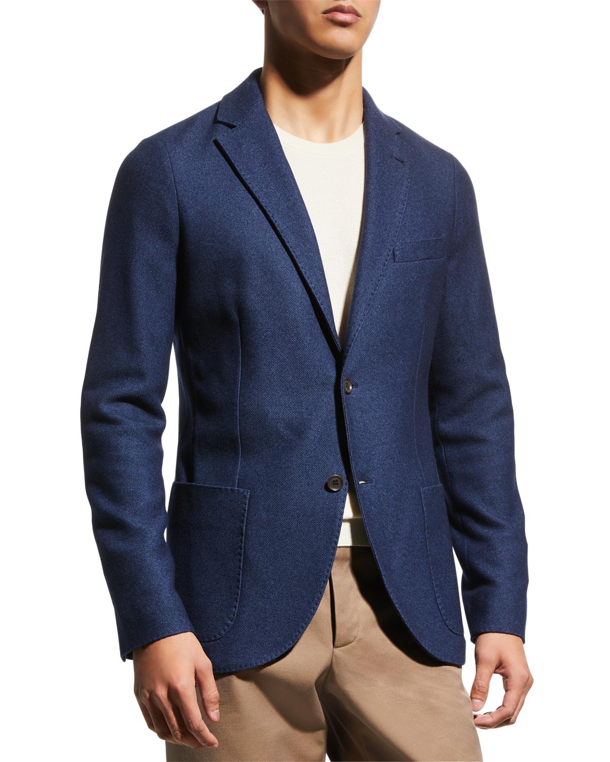 Loro Piana Men's Cashmere/Silk 2-Button Sweater Jacket | Smart Closet
