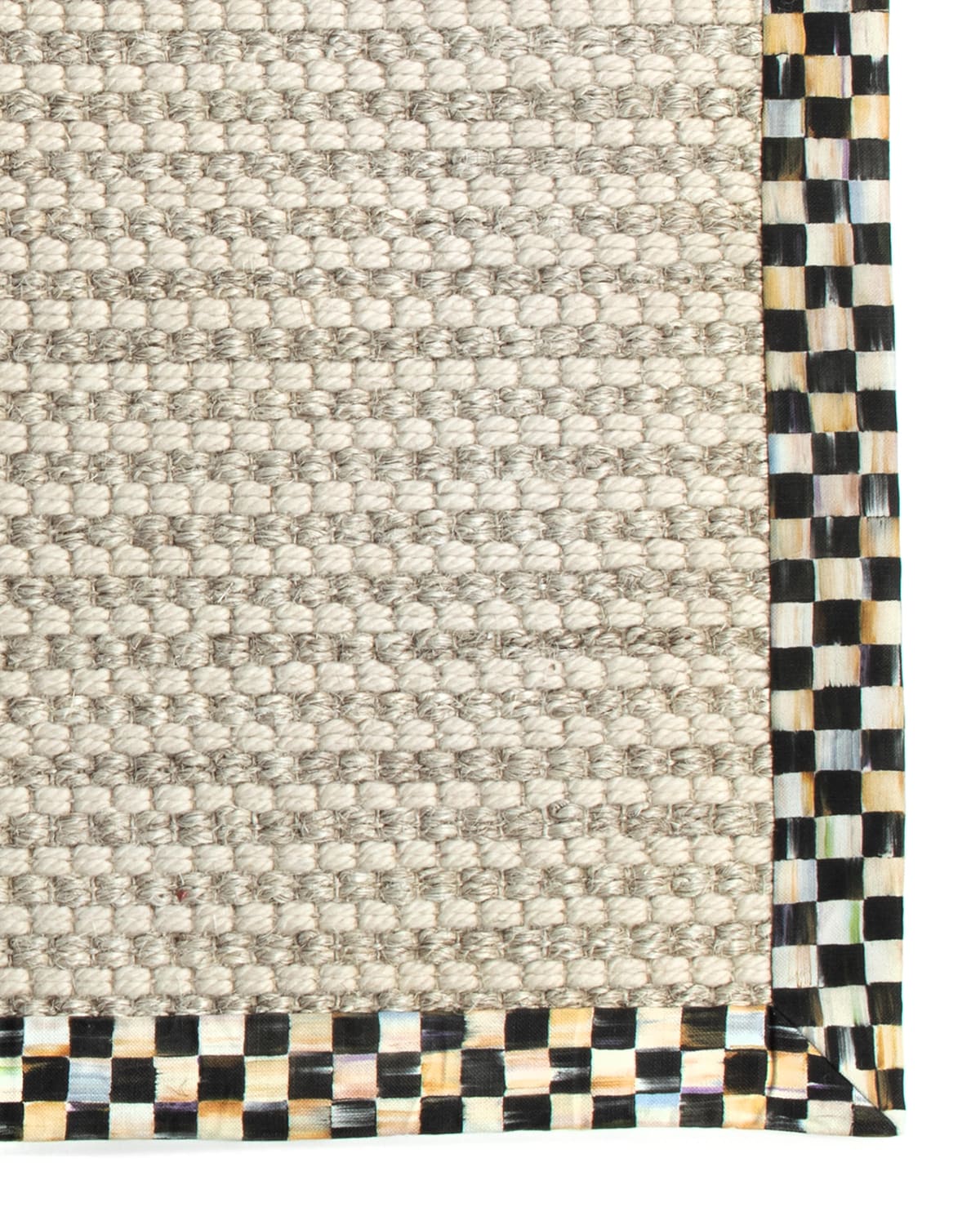 Shop Mackenzie-childs Cable Wool & Sisal Rug, 6' X 9' In Black/white