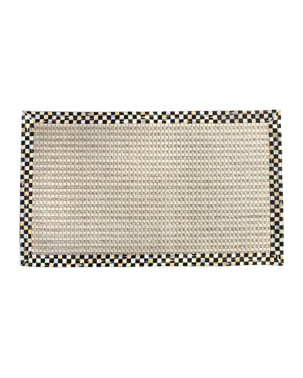 Shop Mackenzie-childs Cable Wool & Sisal Rug, 3' X 5' In Black/white