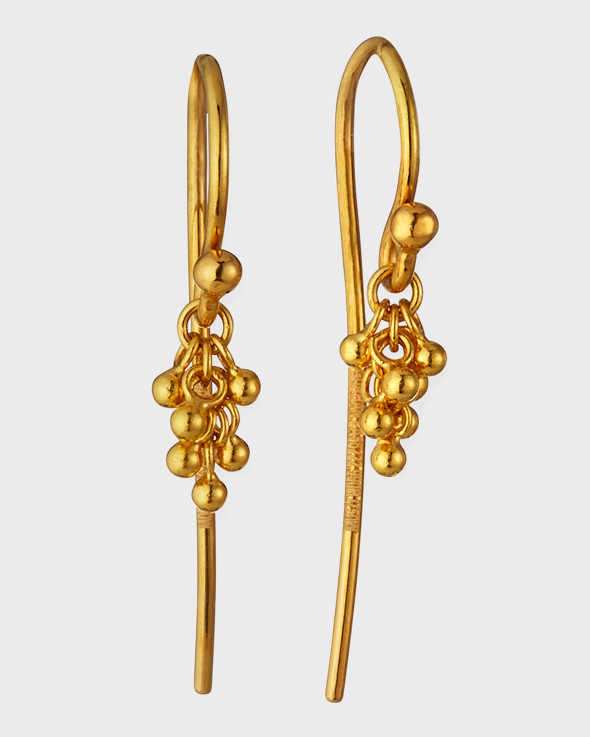 Gurhan 24K Gold Crisscross Chain Hook Earrings