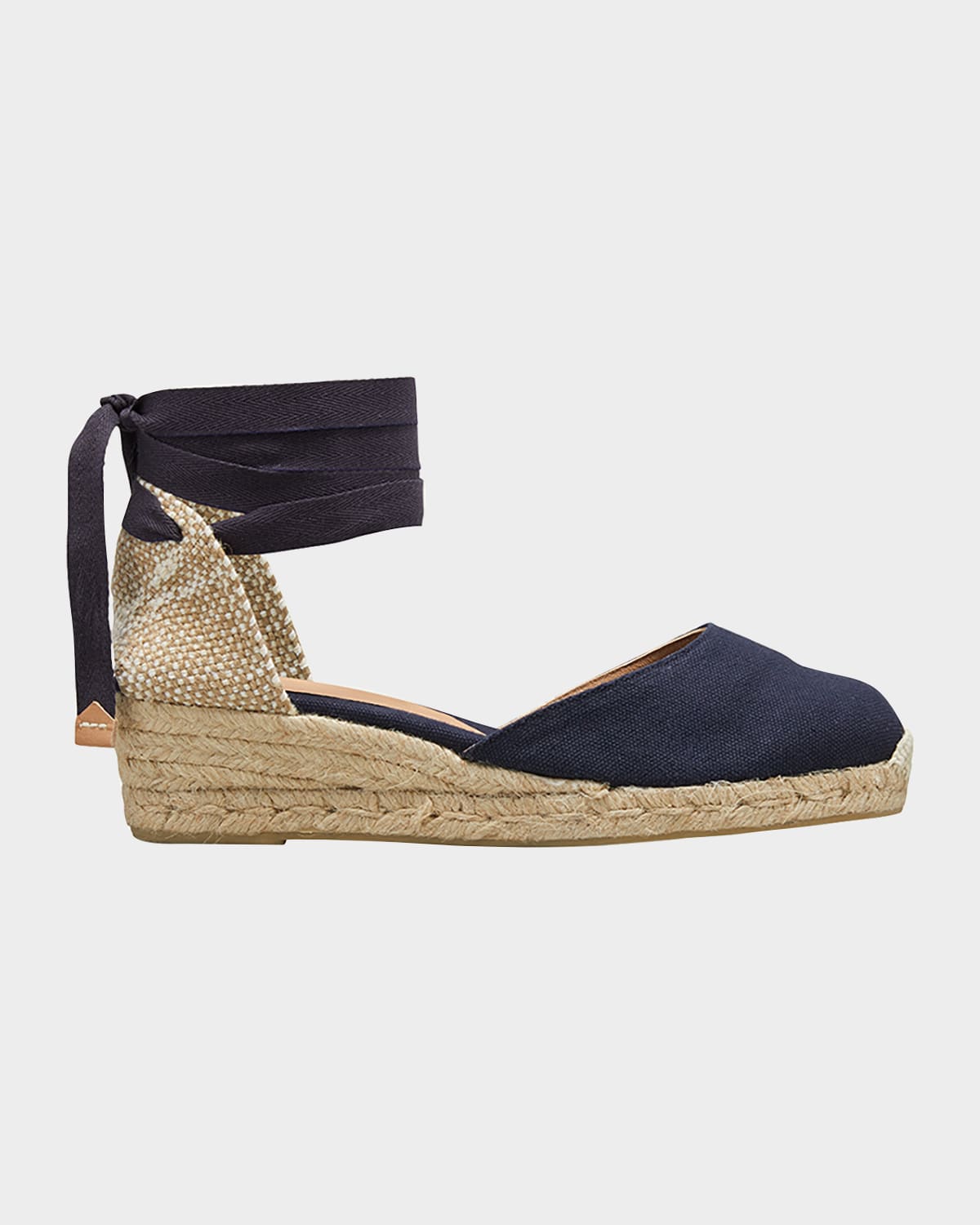 Shop Castaã±er Carina Canvas Ankle-tie Espadrilles In Blue