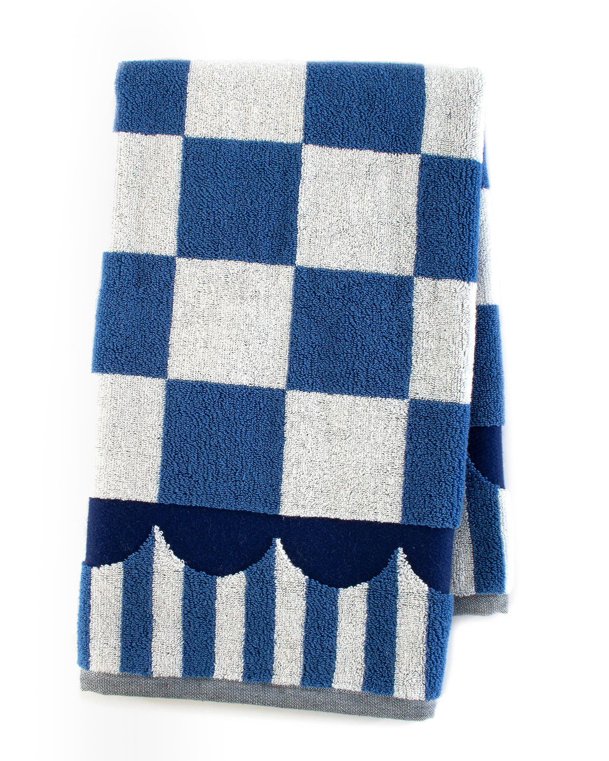 Mackenzie-childs Royal Check Hand Towel In Blue/white