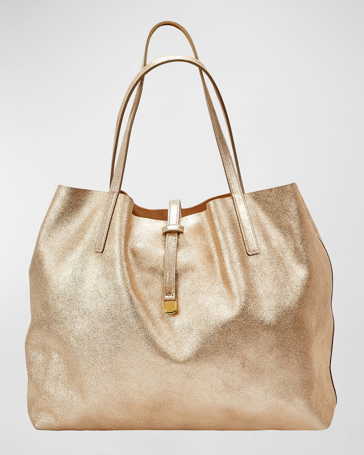 Luna Metallic Mixed Leather Reversible Tote Bag