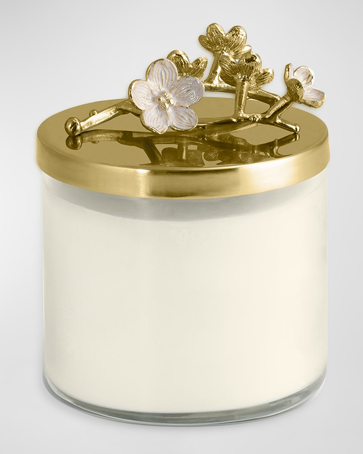 Michael Aram Cherry Blossom Candle In Clear/gold