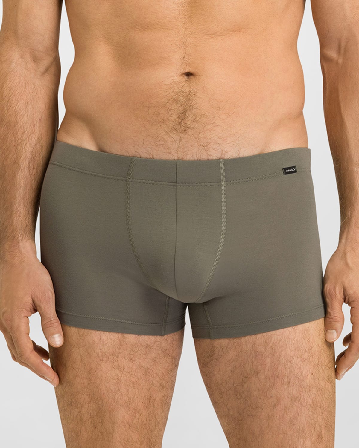 Hanro Cotton Essentials Covered Waistband Boxer Briefs, Pack Of 2 In Antique Gray