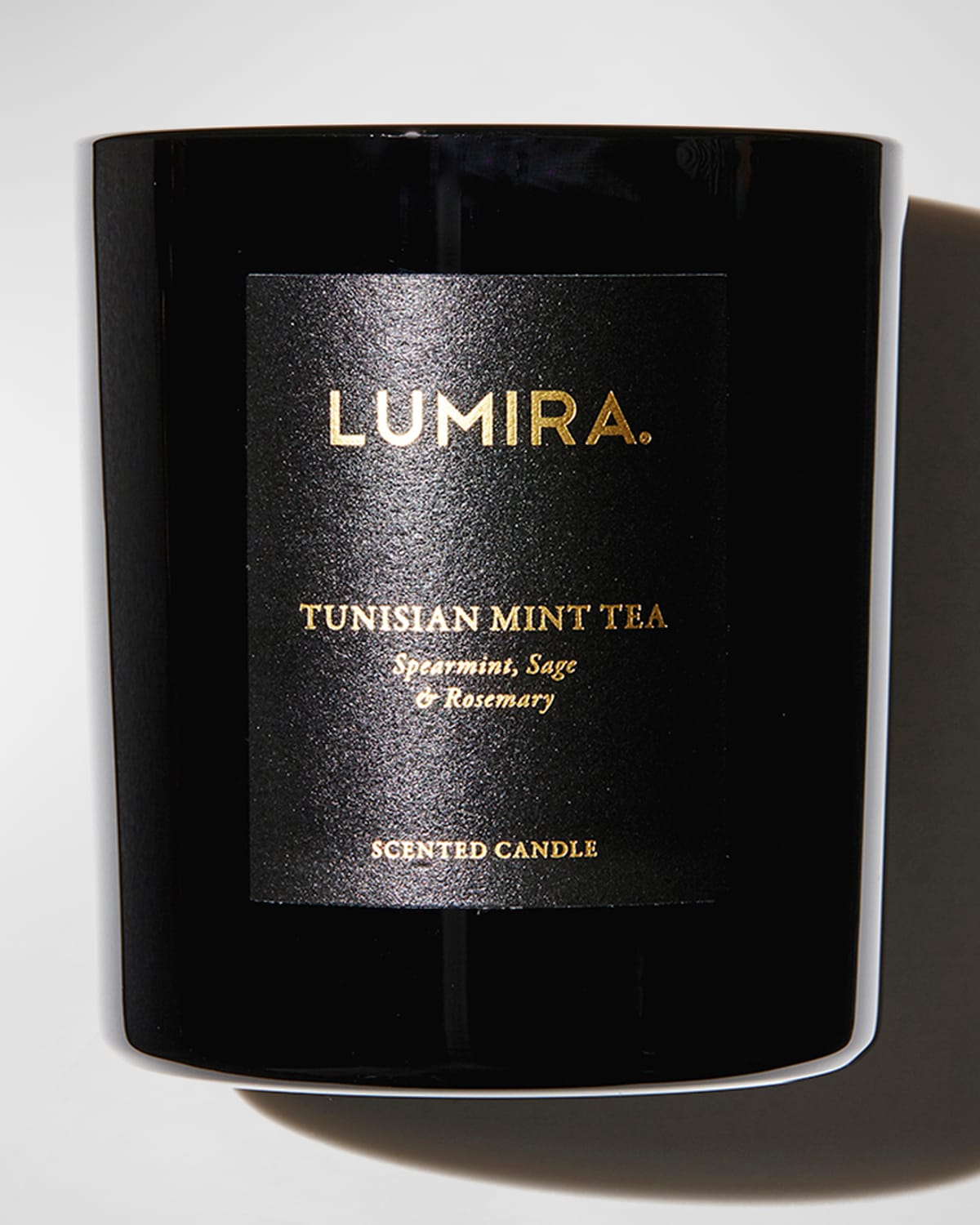 Lumira 10.6 Oz. Tunisian Mint Tea Scented Candle In Black