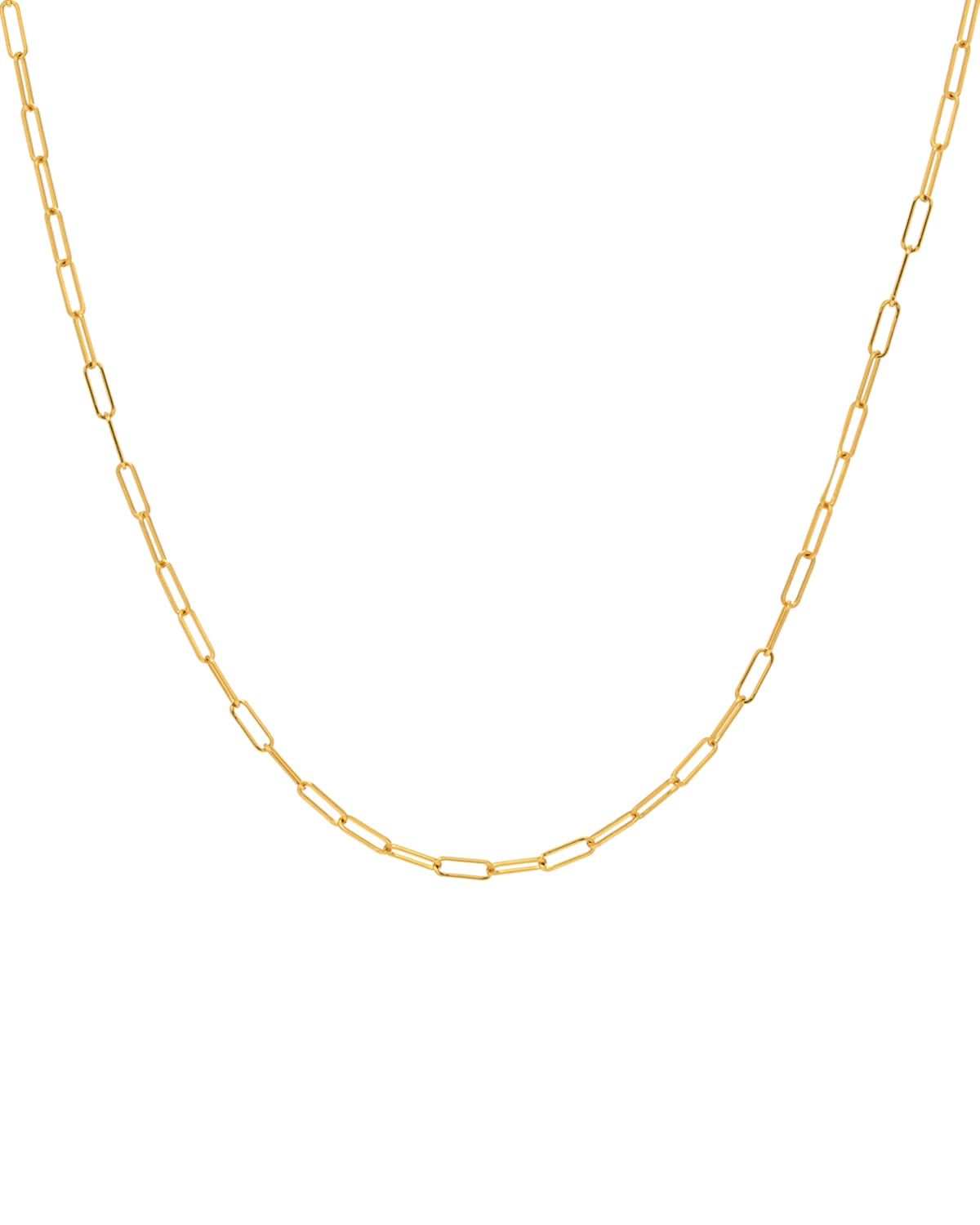 14k Gold Open Link Necklace