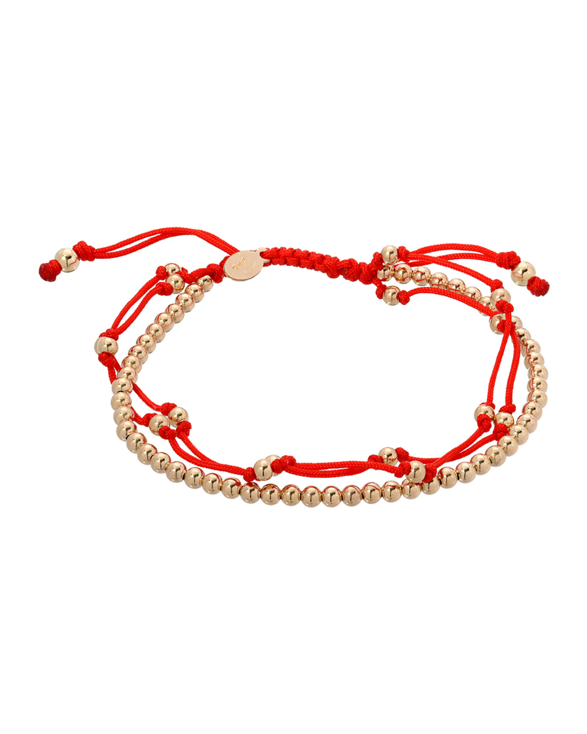 Zoe Lev Jewelry 14k Trio Fortune Adjustable Bracelet