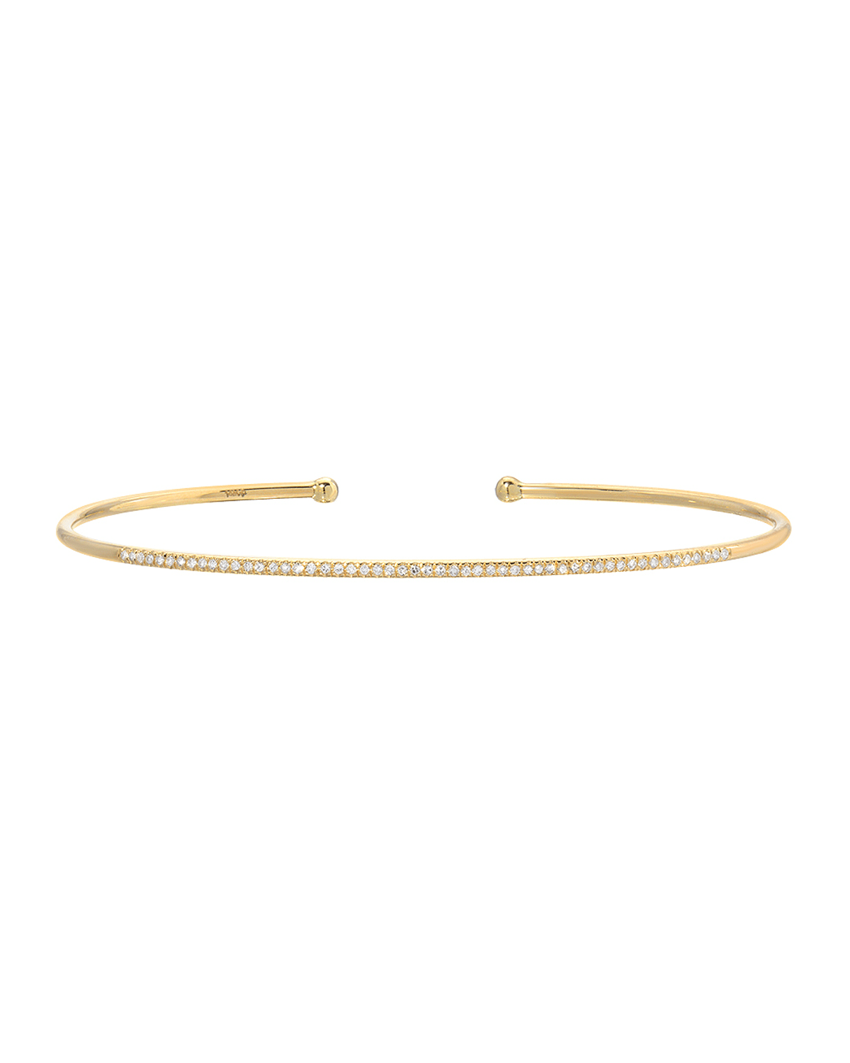 Zoe Lev Jewelry 14k Diamond Pave Cuff Bracelet In Gold