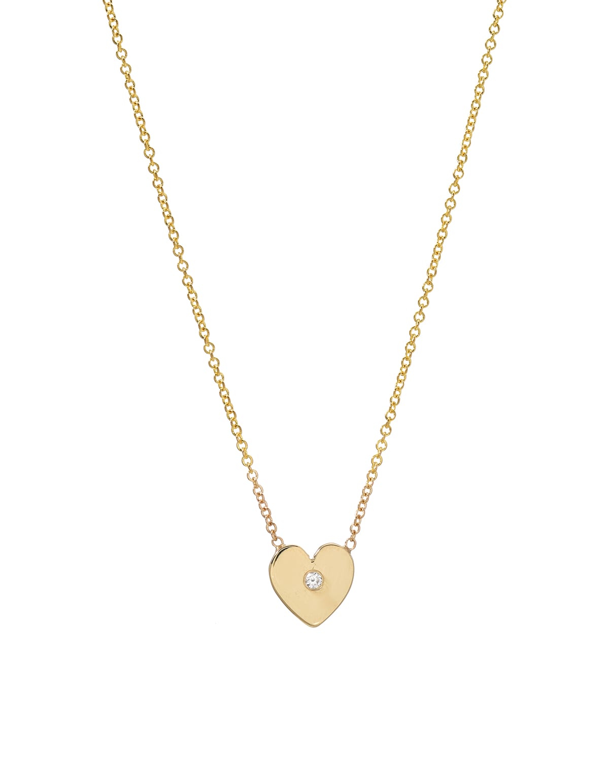 Zoe Lev Jewelry 14k Gold 1-diamond Heart Necklace