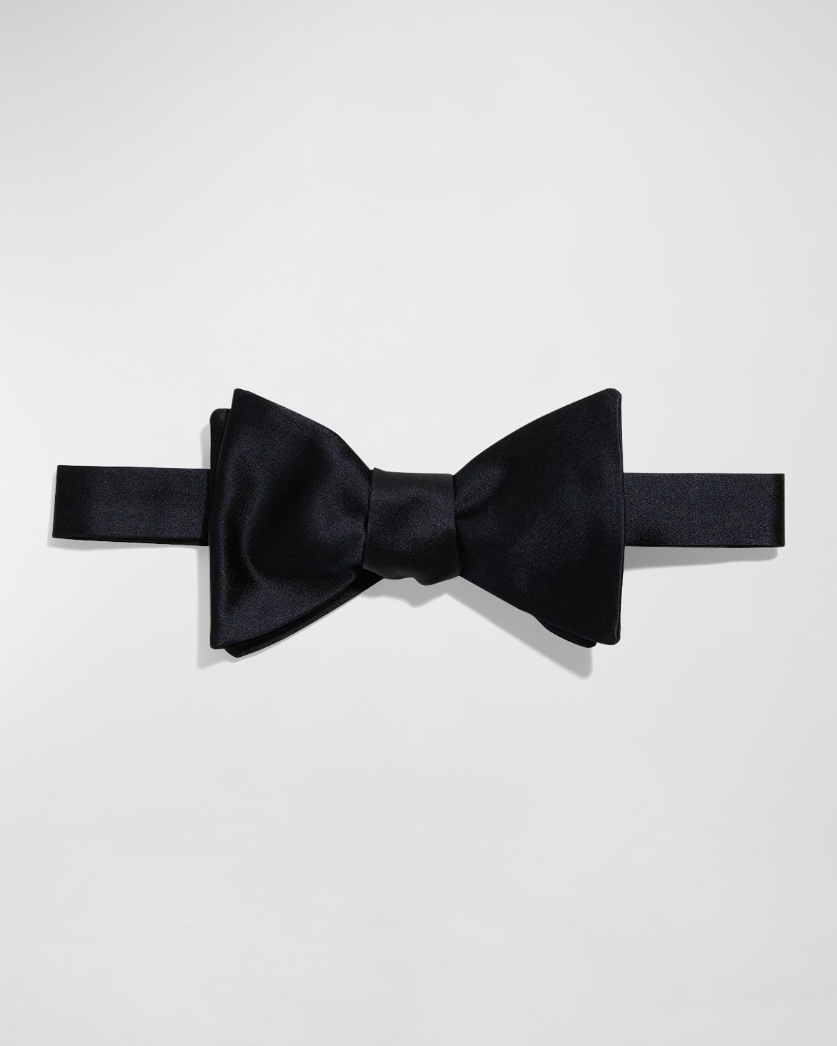 Shop Ralph Lauren Men's Solid Satin Bow Tie In Navy