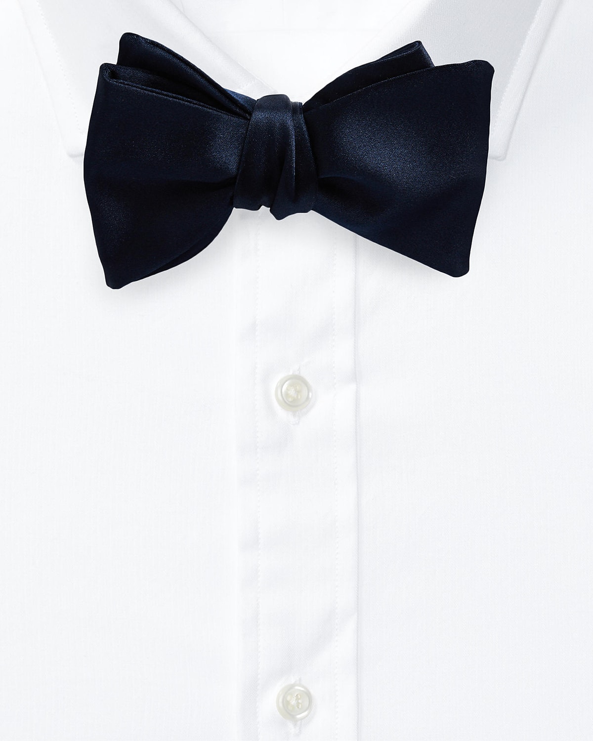 Shop Ralph Lauren Men's Solid Satin Bow Tie In Navy