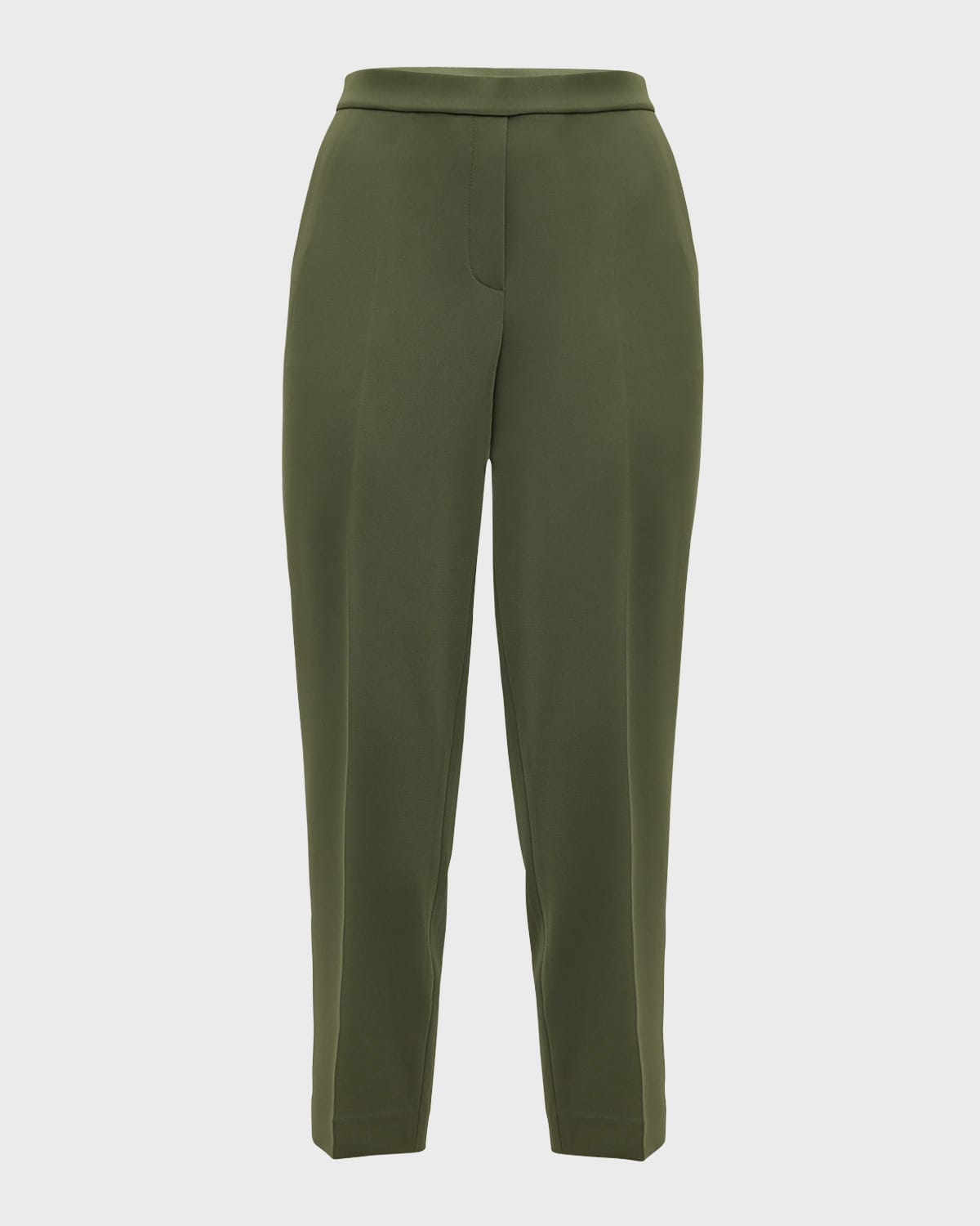 Theory Treeca Cropped Pull-on Trousers In Brt Olive