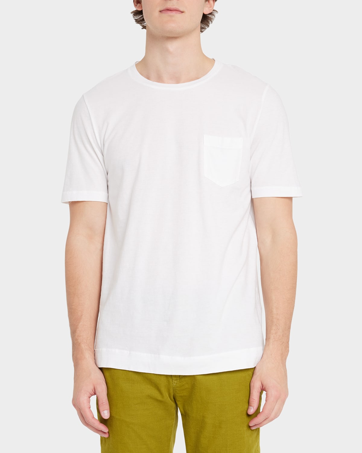 Shop Massimo Alba Men's Cotton Jersey Pocket T-shirt In Bianco