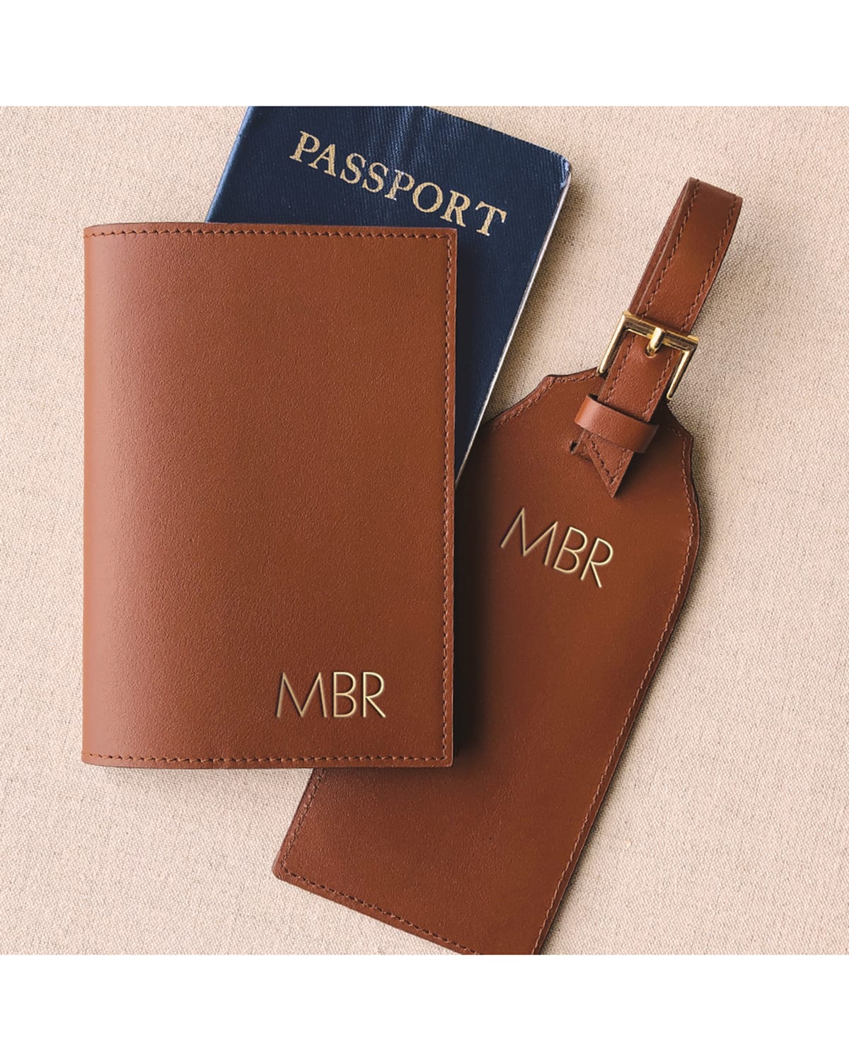 Bell'invito Monogram Passport Cover In Siena