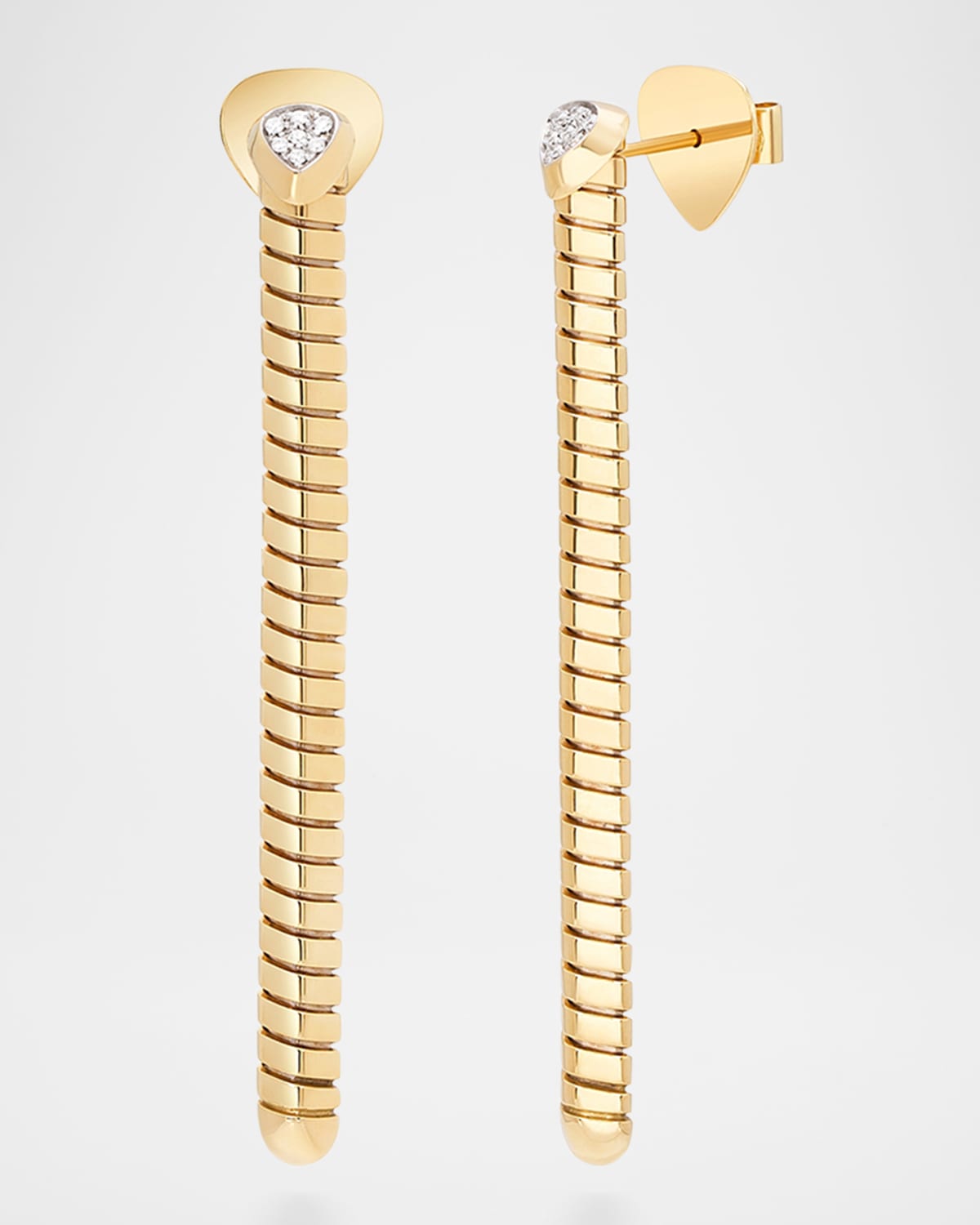 18k Yellow Gold Trisolina Drop Ear W D