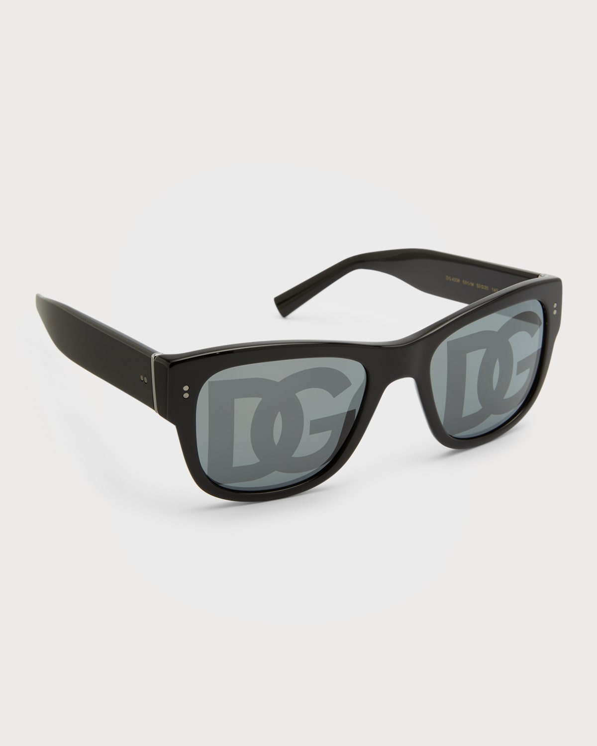 Dolce & Gabbana Men's Square Acetate Sunglasses In Dark Grey
