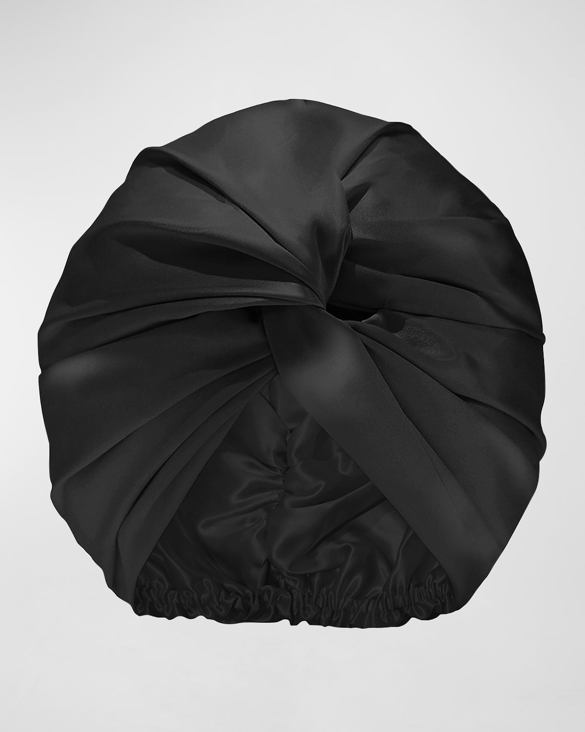 Shop Slip Pure Silk Turban In Black