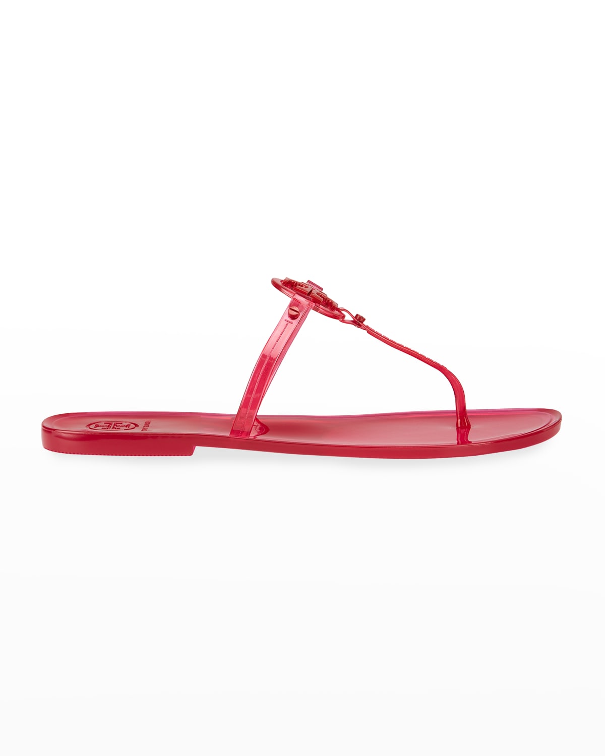 Tory Burch Mini Miller Flat Thong Sandals In Pink Lovesilver