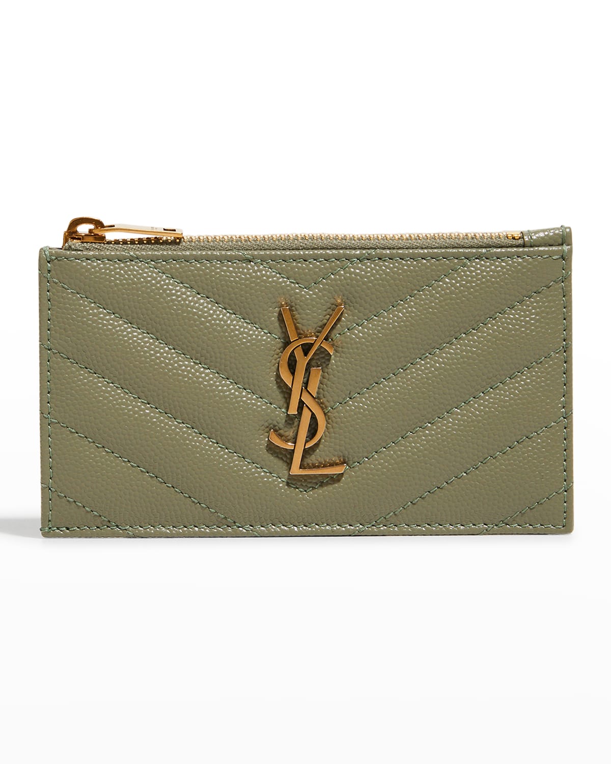 Zip Fragments YSL Monogram Pouch Card Case Wallet