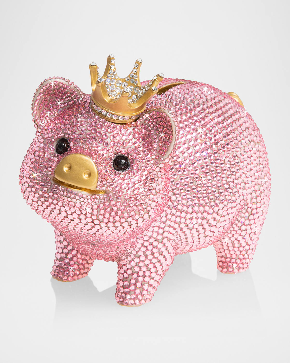 JAY STRONGWATER PAVE PIGGY BANK WITH CROWN 
