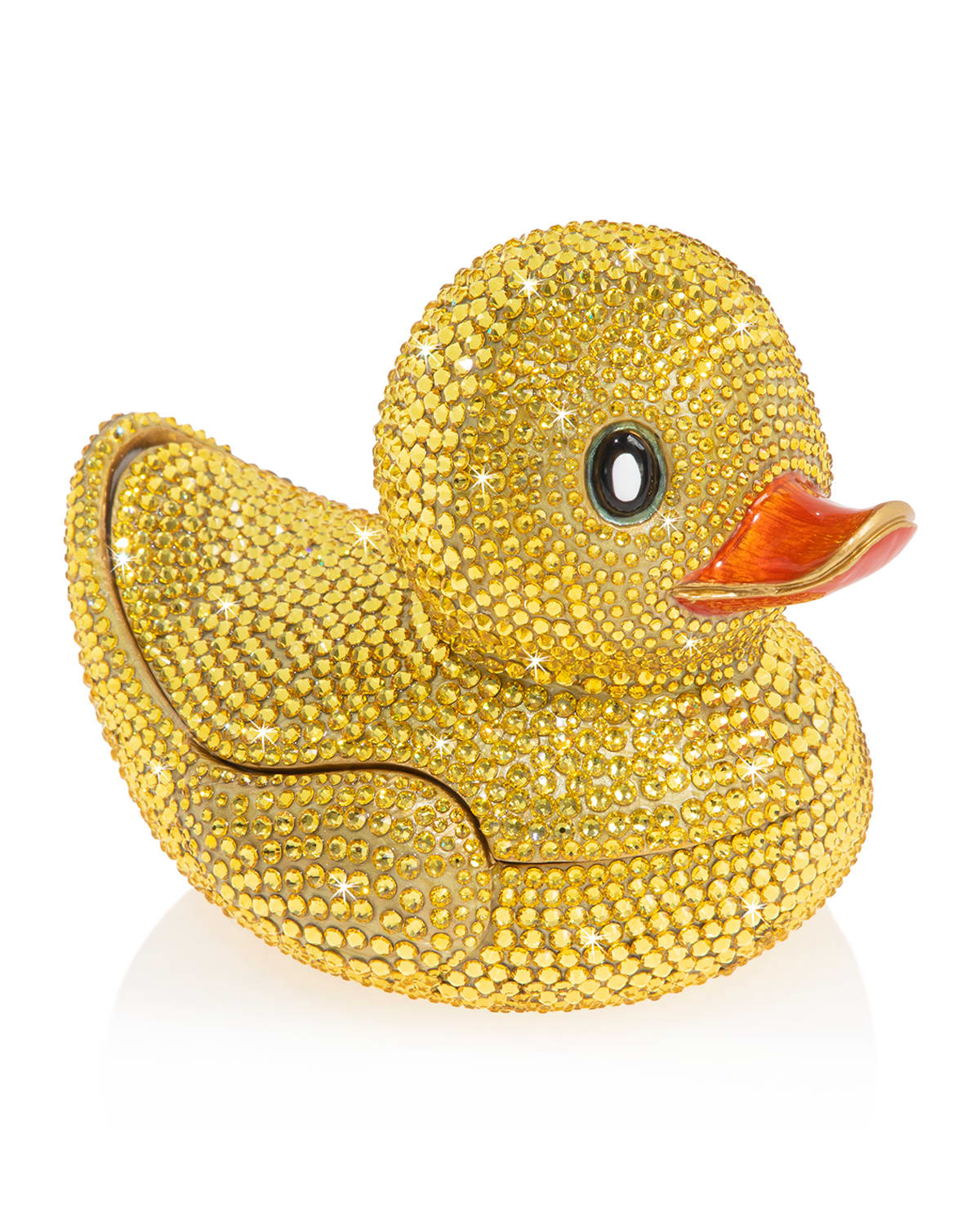 Shop Jay Strongwater Pave Ducky Box In Yellow