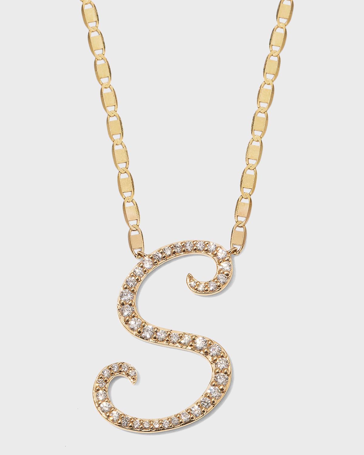 14k Malibu Diamond Initial Necklace