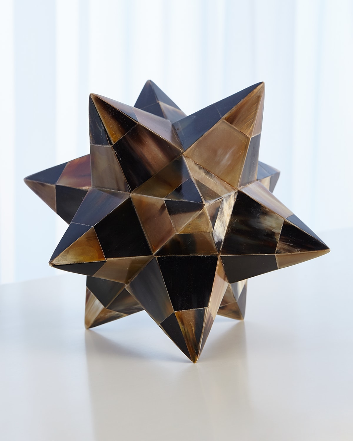 Global Views Brown Horn Stellated Dodecahedron In Brown
