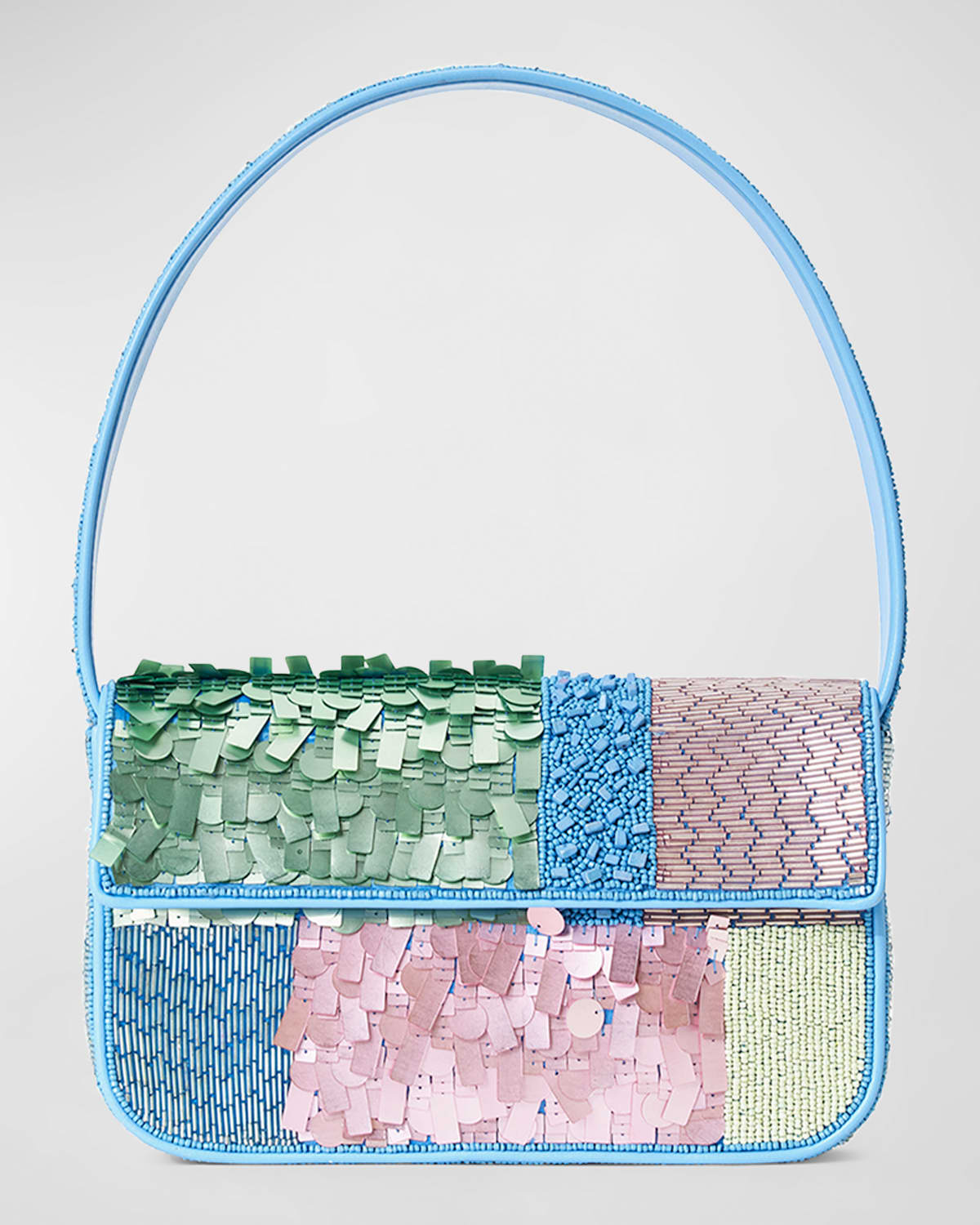 Staud Women's Tommy Patchwork Beaded Shoulder Bag In Patchwork