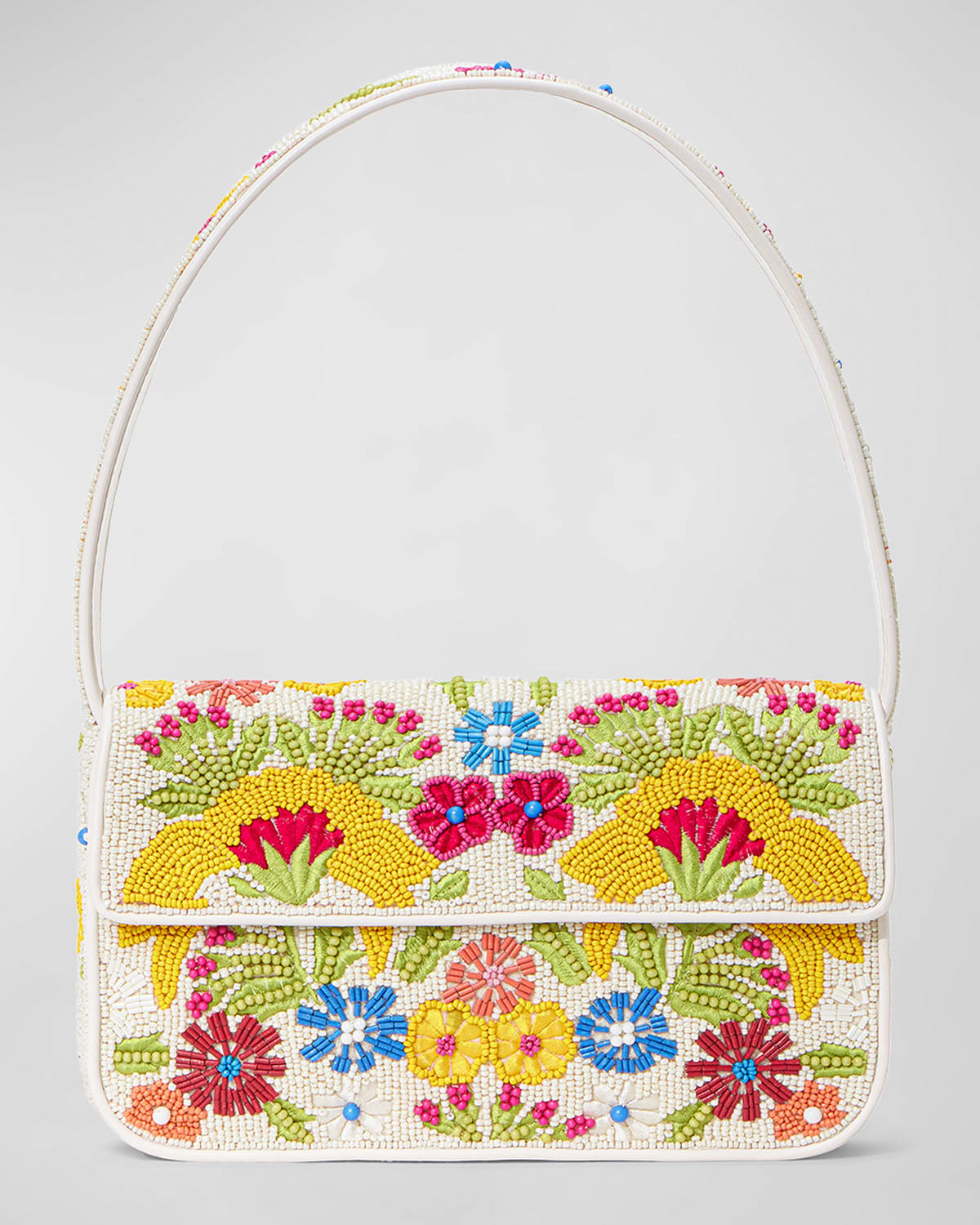 Staud Tommy Floral Shoulder Bag In Multi Garden Part