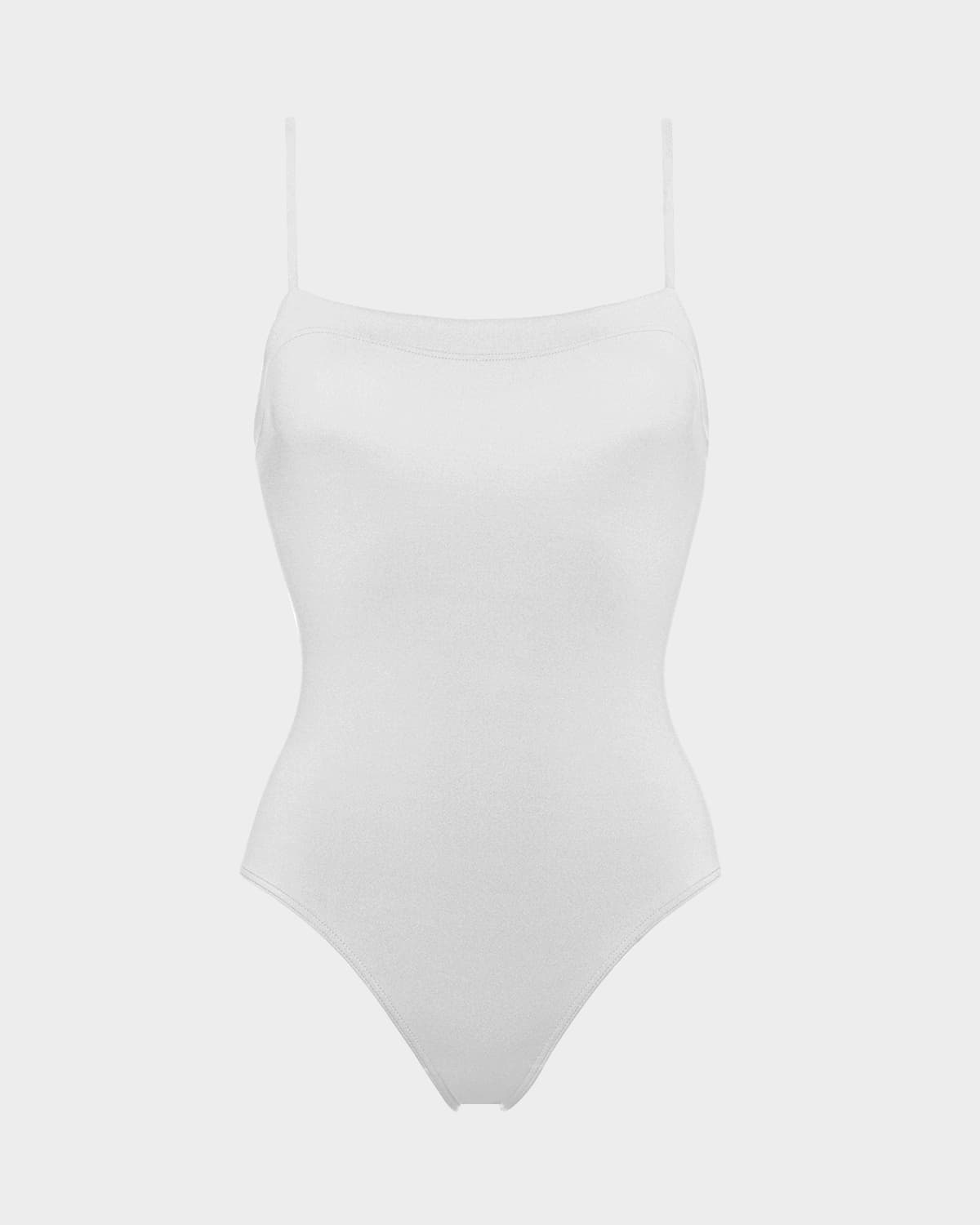 Eres Aquarelle One-piece Swimsuit With Thin Straps In White