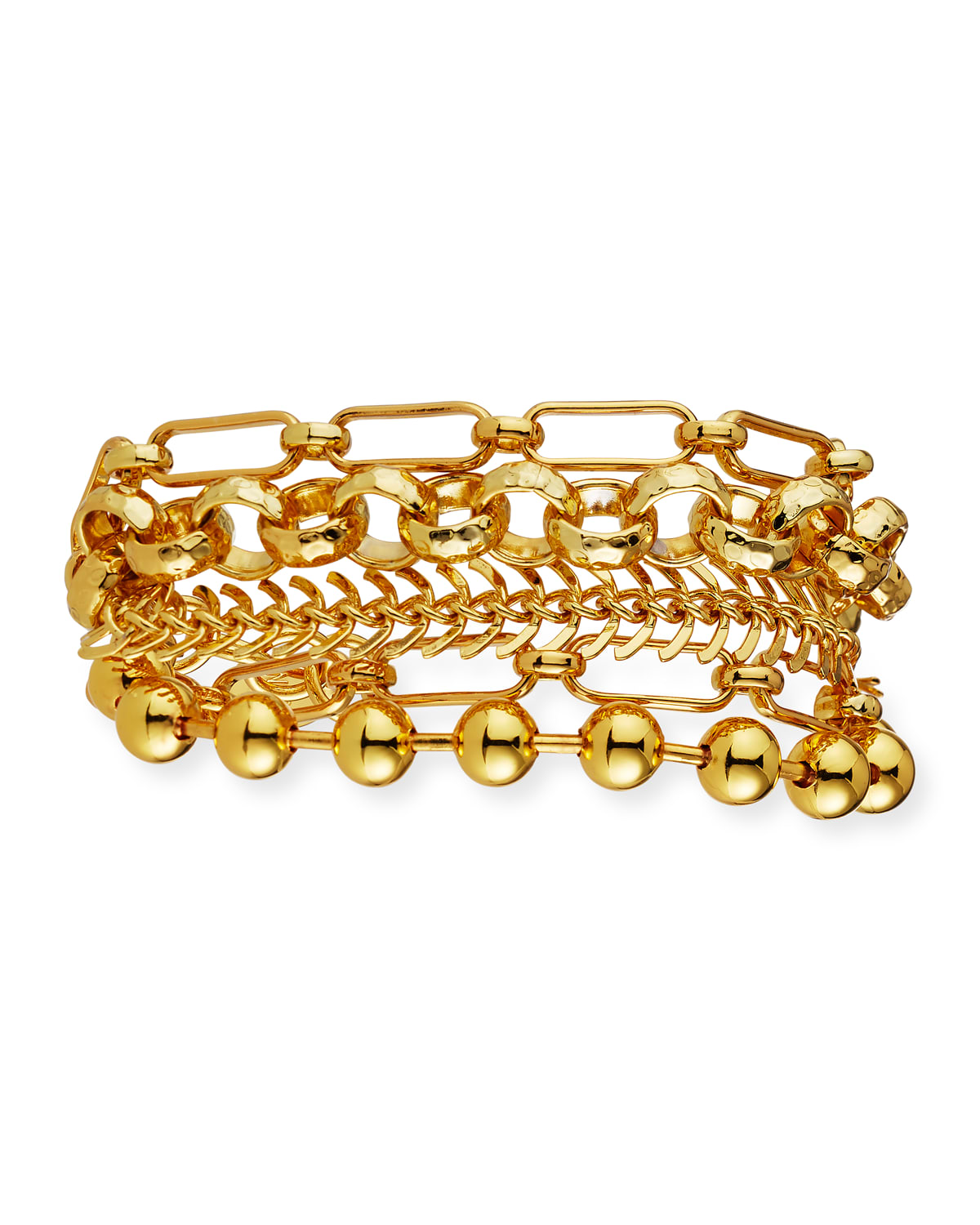 Gold Chain Multi-Strand Bracelet