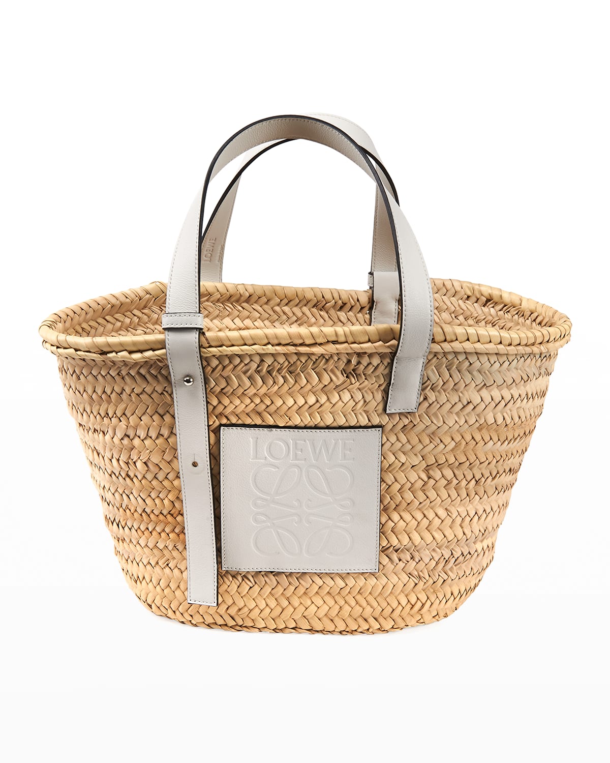 x Paula's Ibiza Woven Palm Basket Tote Bag