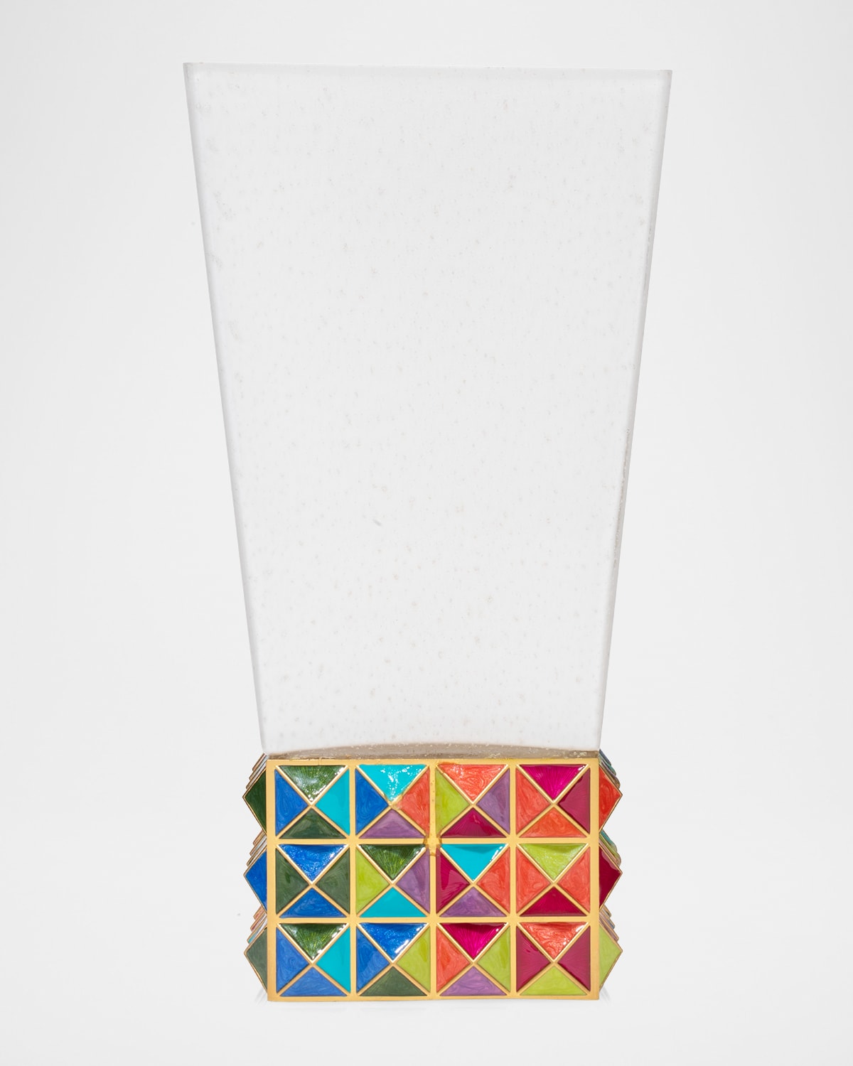 Jay Strongwater Rainbow Pyramid Vase