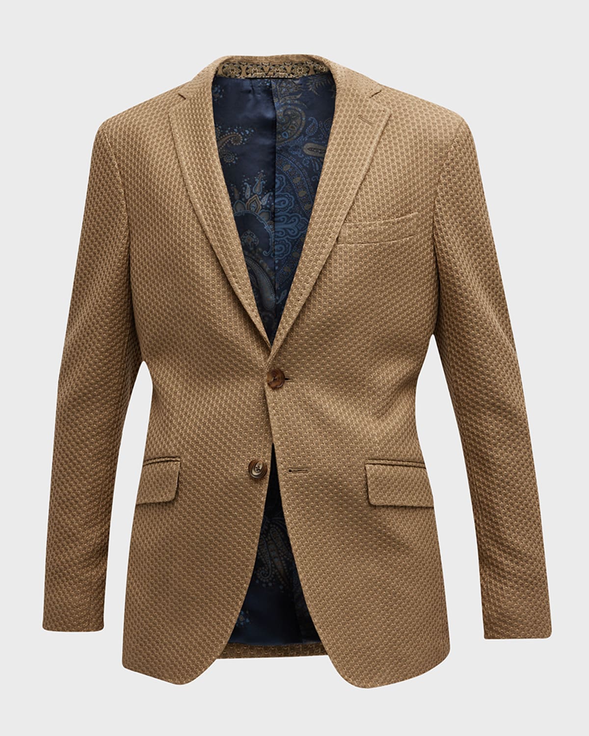 Etro Men's Basic Knit Blazer In Beige