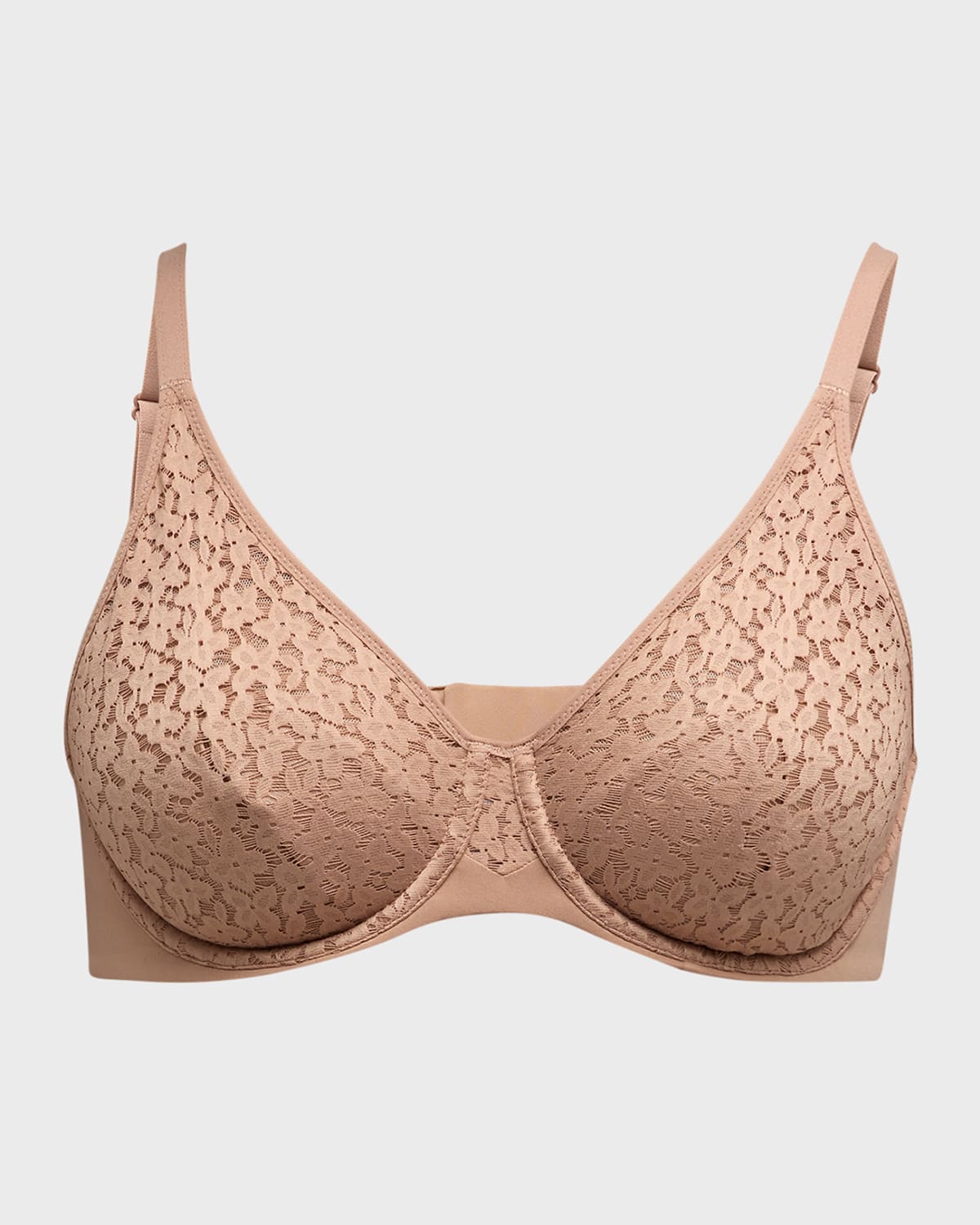 CHANTELLE Fleurs embroidered tulle underwired balconette bra