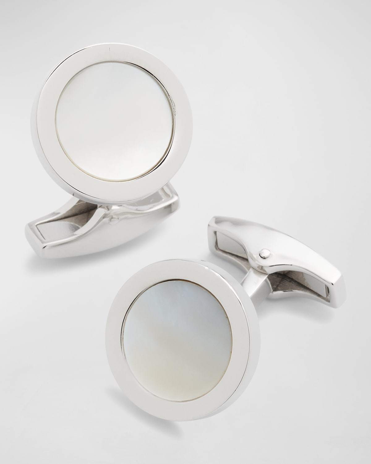 Shop Jan Leslie Men's 925 Round Mother-of-pearl Cufflinks