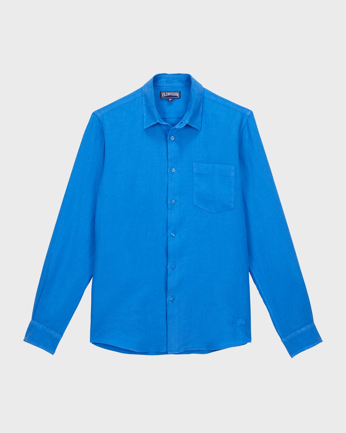 Vilebrequin Men's Caroubis Solid Linen Sport Shirt In Earthenware