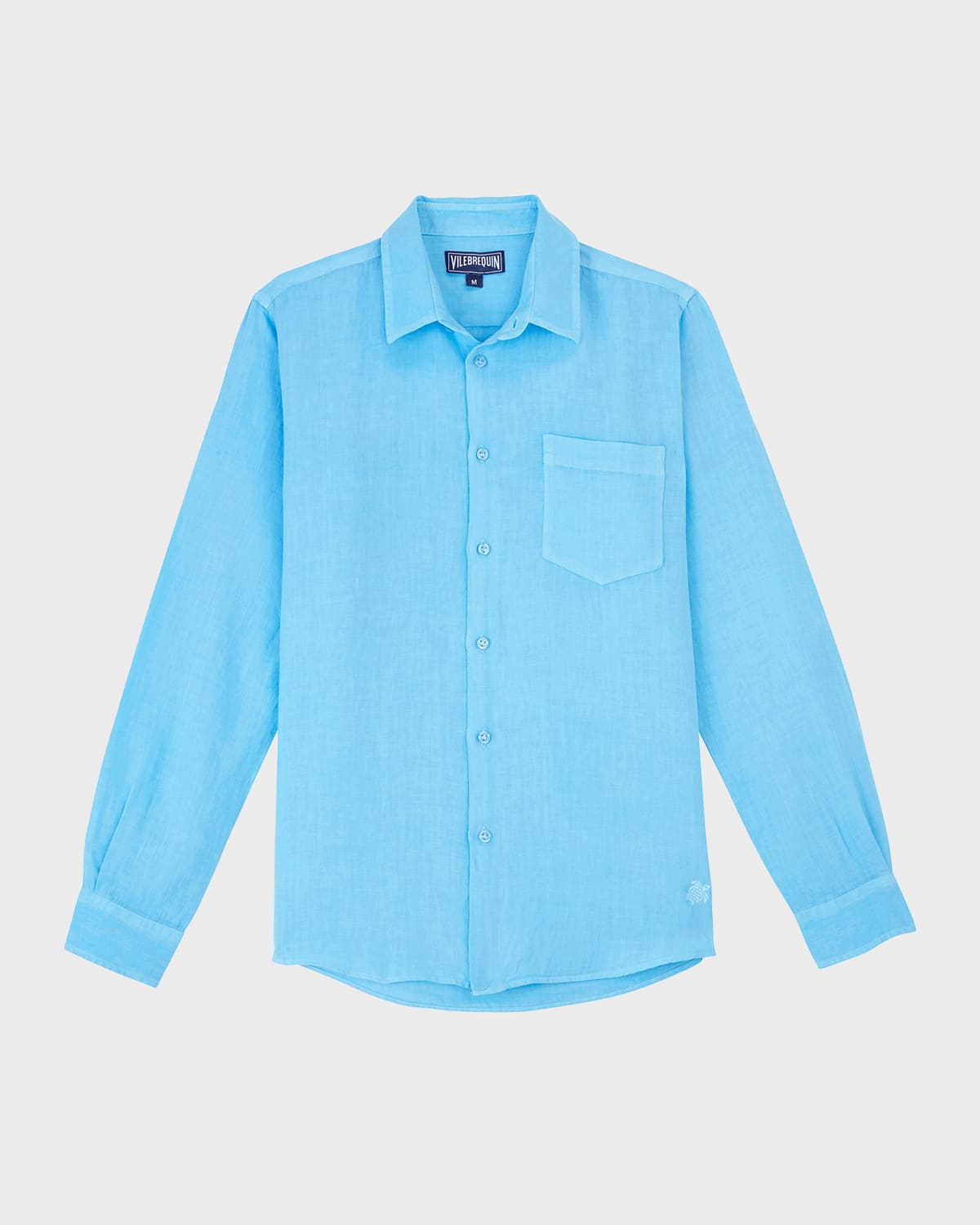 Vilebrequin Men's Caroubis Solid Linen Sport Shirt In Santorin B