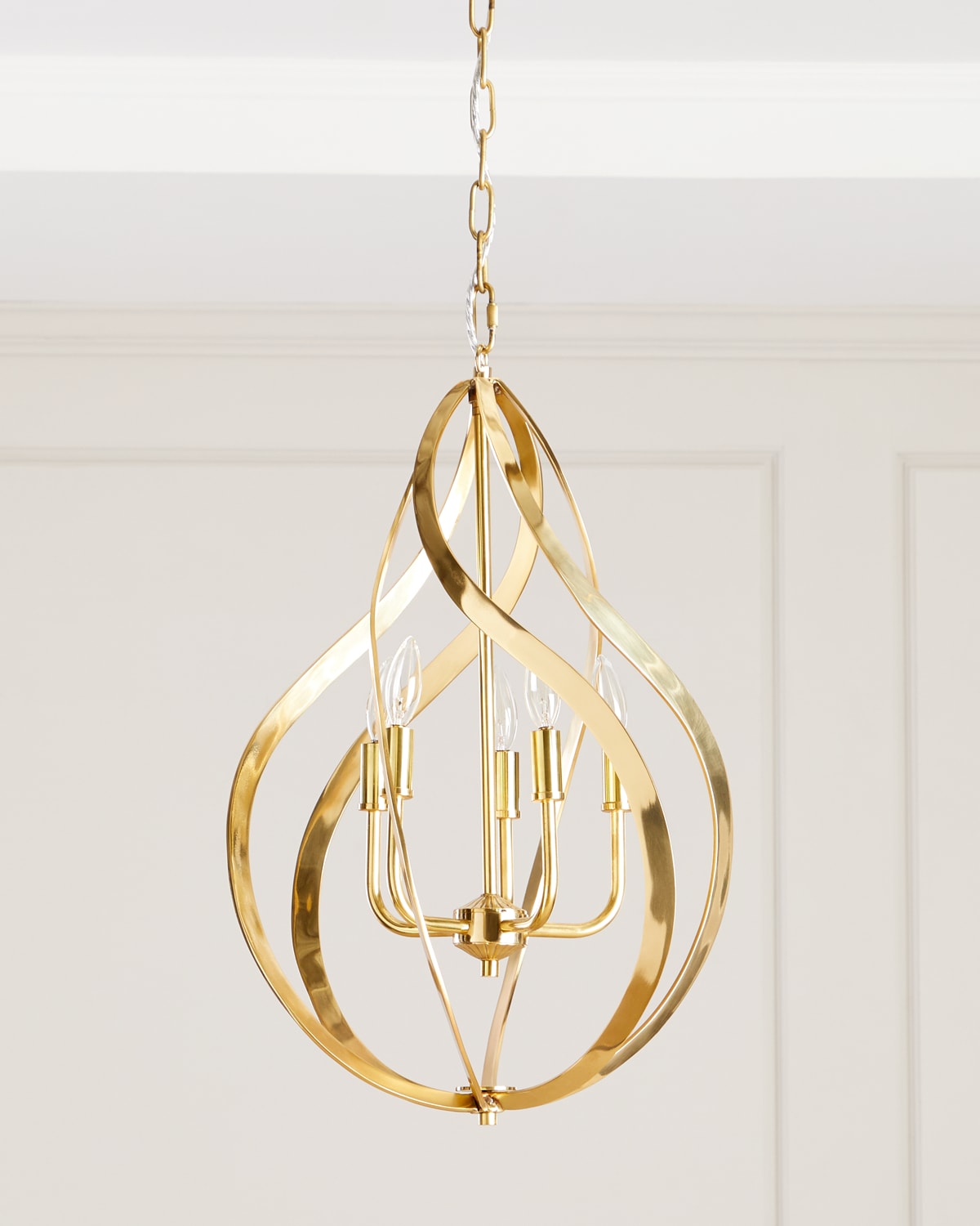 Shop John-richard Collection Ribbons Of Brass Swirls Pendant In Gold