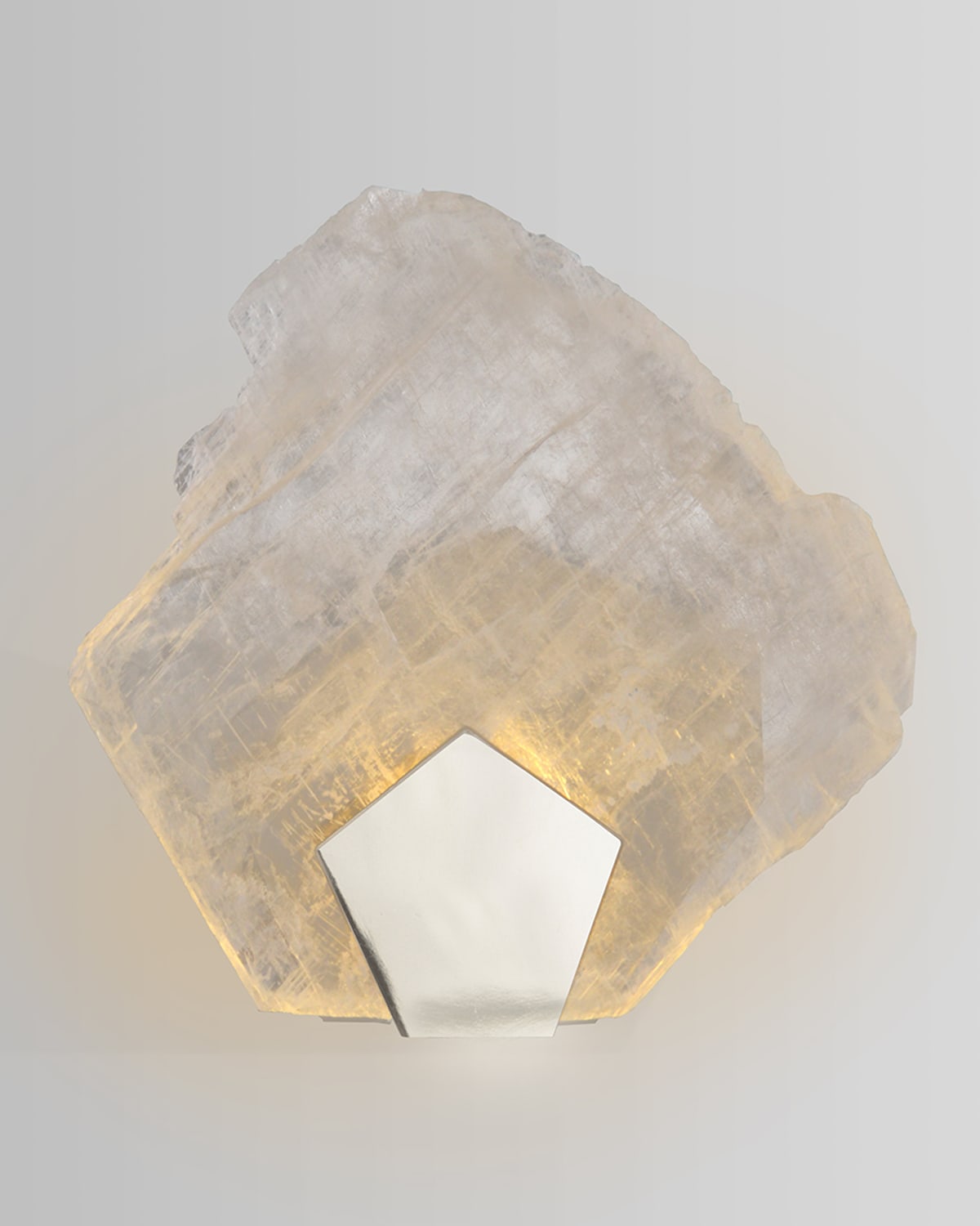 John-richard Collection Selenite 1-light Wall Sconce In Silver