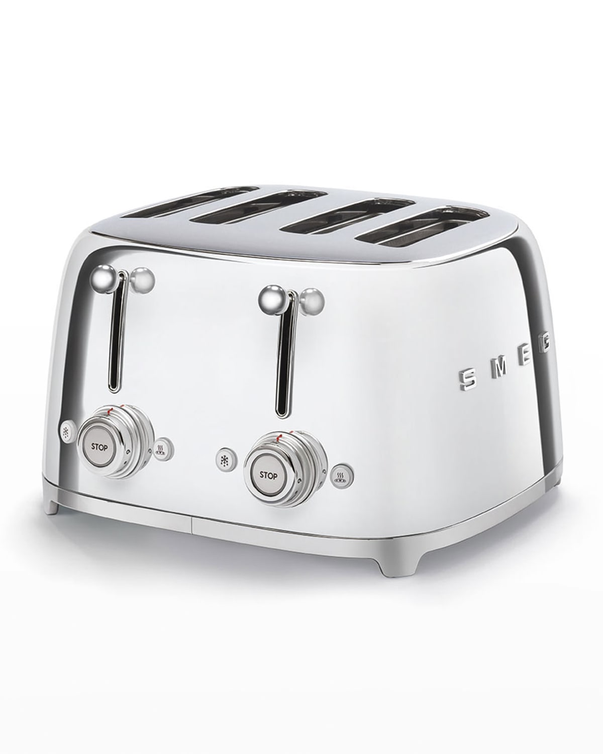 Shop Smeg Retro 4 Slot Toaster In Chrome