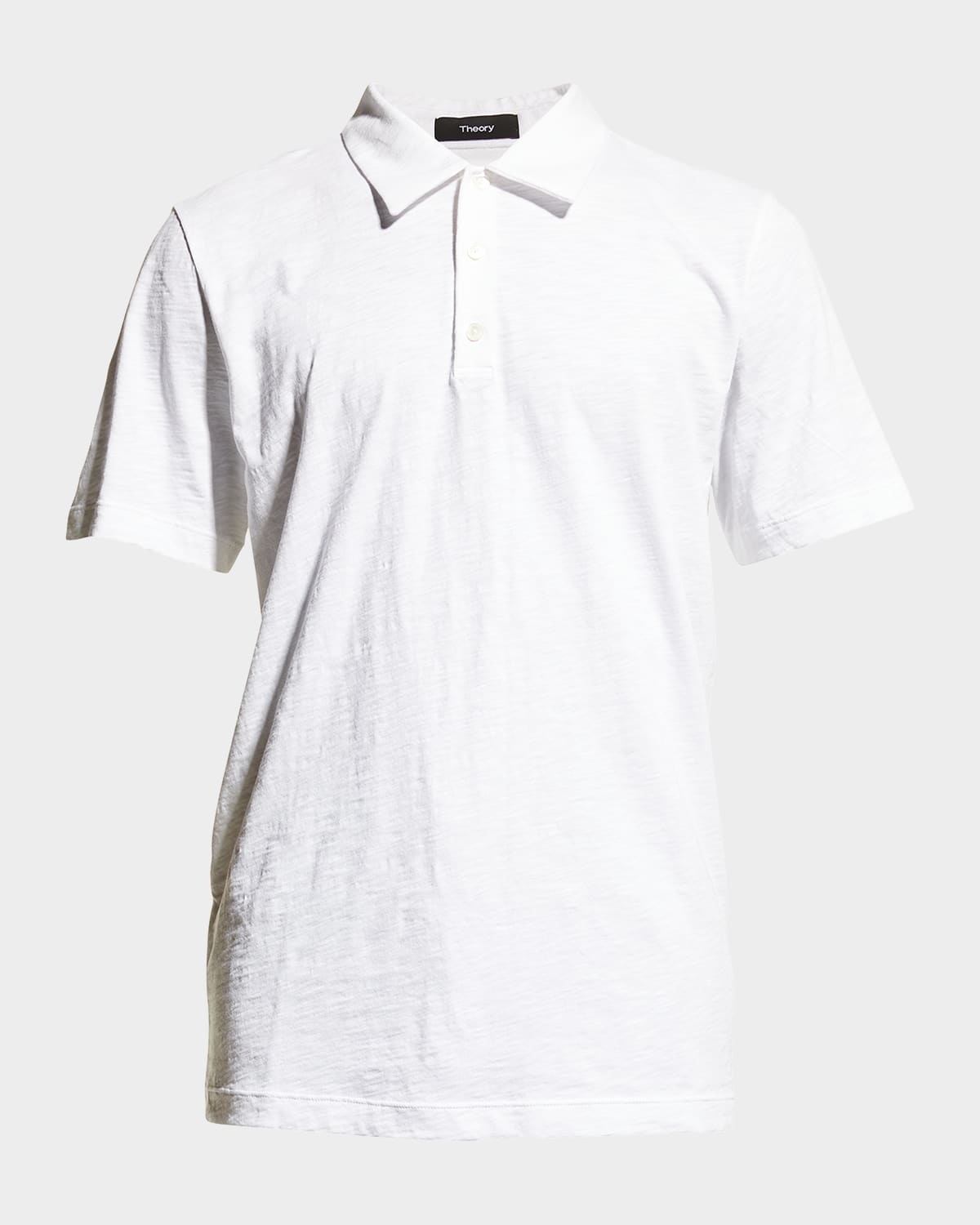 Theory Kayser Regular Fit Short Sleeve Polo In White