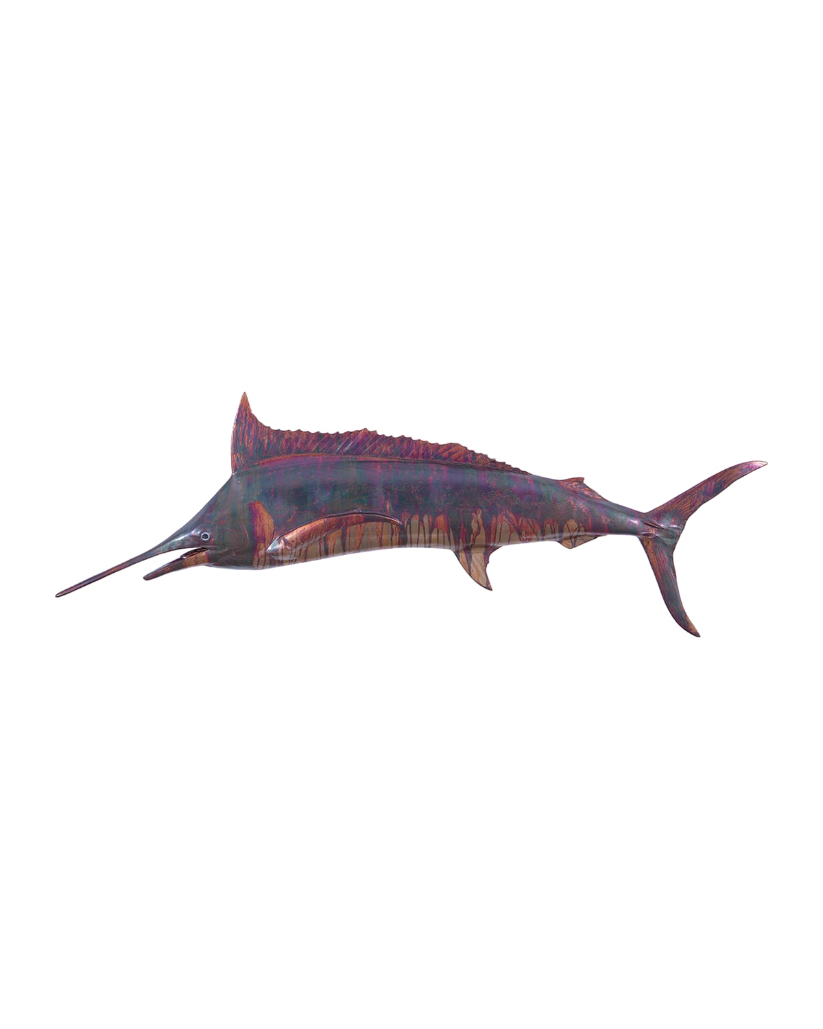 Shop The Phillips Collection Blue Marlin Fish Wall Sculpture In Copper
