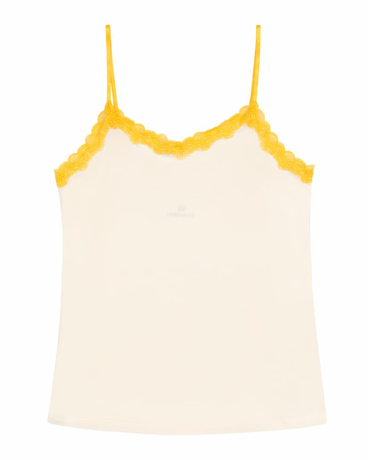 Uwila Warrior Soft Silks Lace-trim Camisole In White/solar Power