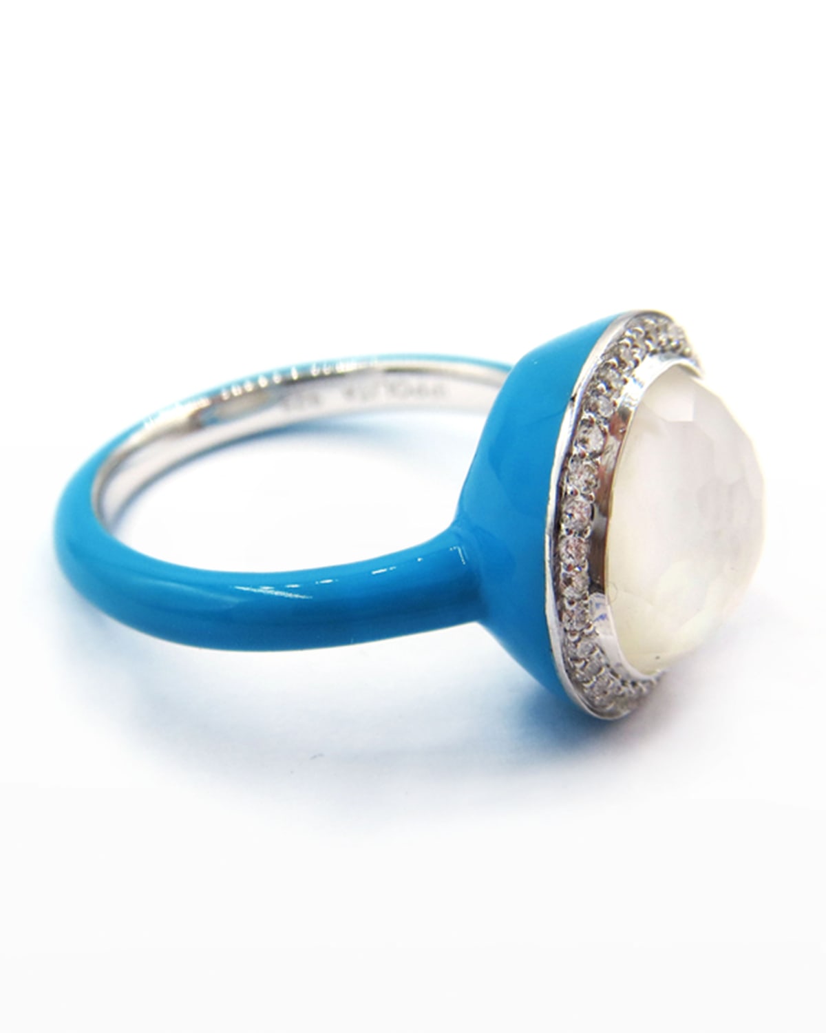 IPPOLITA LOLLIPOP CARNEVALE RING IN STERLING SILVER WITH MOTHER-OF-PEARL DOUBLETS AND CERAMIC