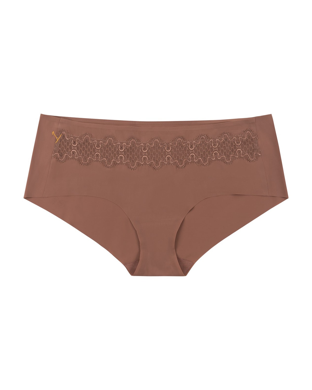 Uwila Warrior Happy Seams Lace Trim Seamless Briefs In Toffee