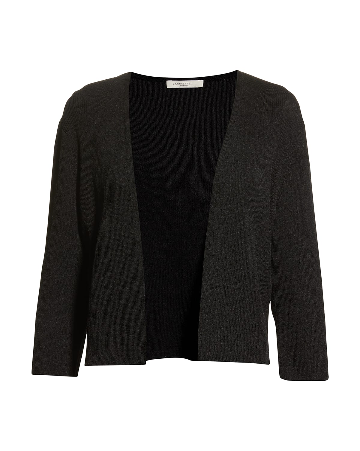 Cropped Open-Front Cardigan